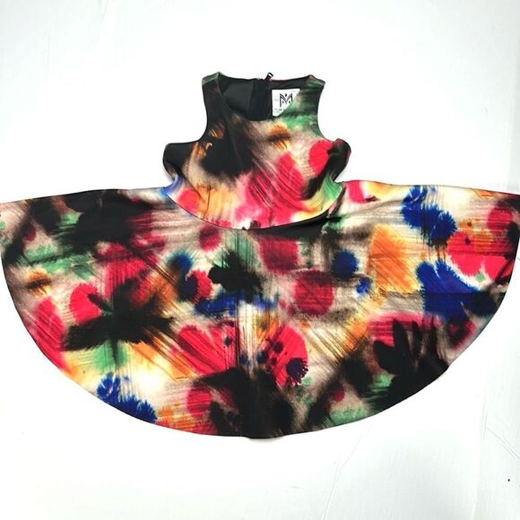 Milly Minis Graffiti-Print Fit & Flare Racerback Dress Black Multicolor size 3 - Picture 3 of 10